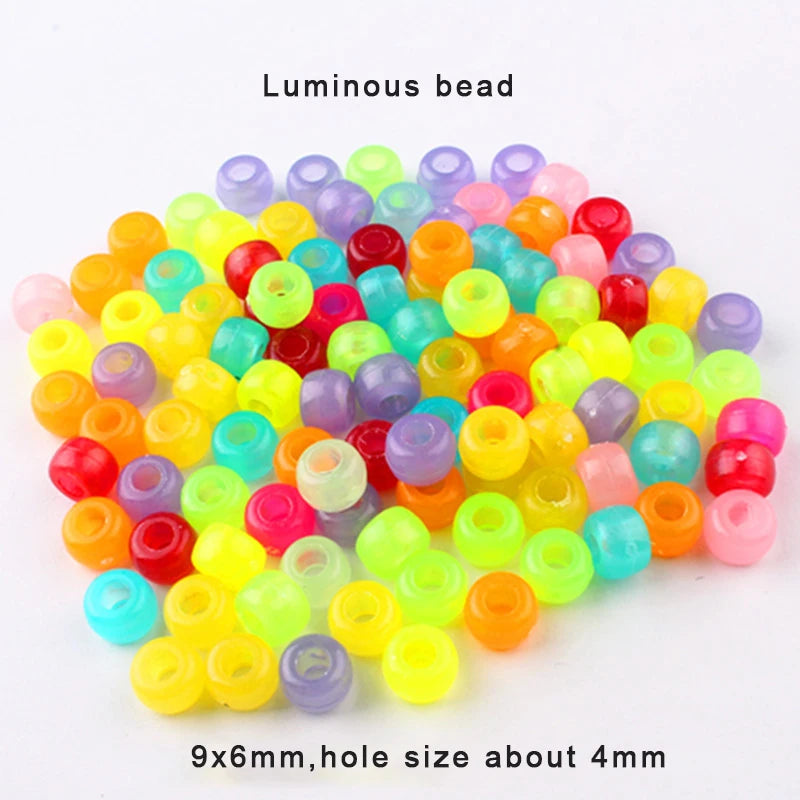 50Pcs 100Pcs Transparent 4mm Big Hole Dreadlock Beads for Jumbo Braids Dreadlock Resin Clear For Hair Accessories Styling Tool