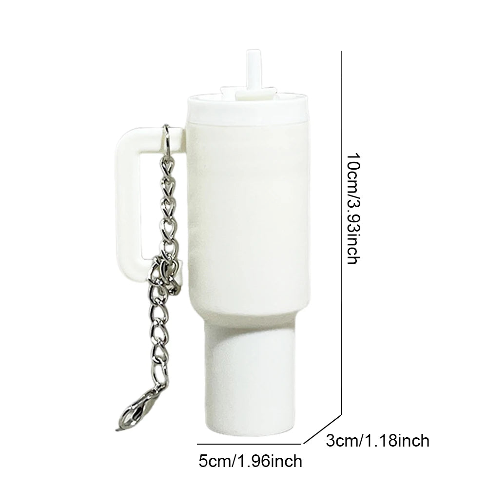 Mini Cup Keychain Lip Balm Keychain Cute Tumbler Key Ring Chapstick Holder Keychain Handbag Charms Key Ring for School Bag