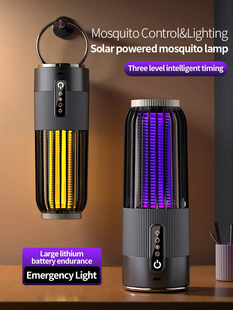 Lámpara Solar Mata Mosquitos Exterior | Recargable | Repelente Hogar | Certificada CE ☀️ - Firu Total Sales