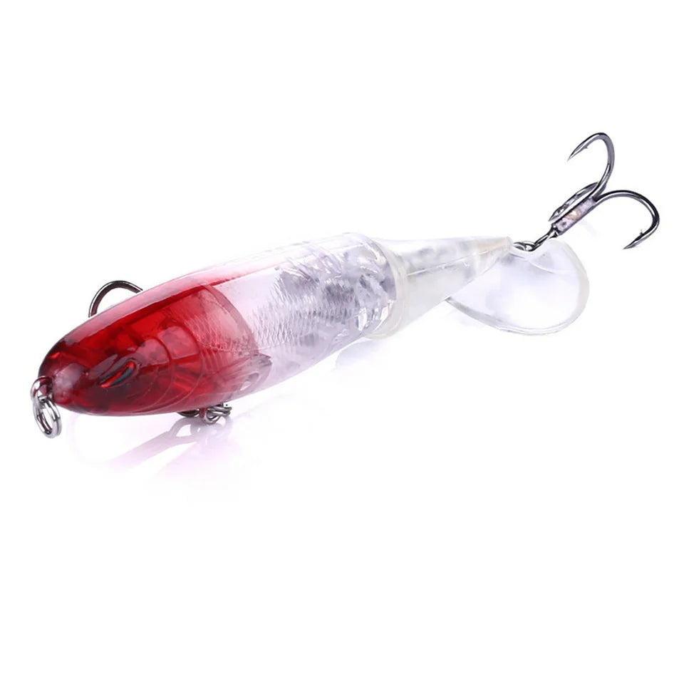 Señuelo Topwater SANMO | 10/14cm | Spinner Popper Lápiz | Hélice Cola Giratoria | 10 Colores | Mar y Lago - Firu Total Sales