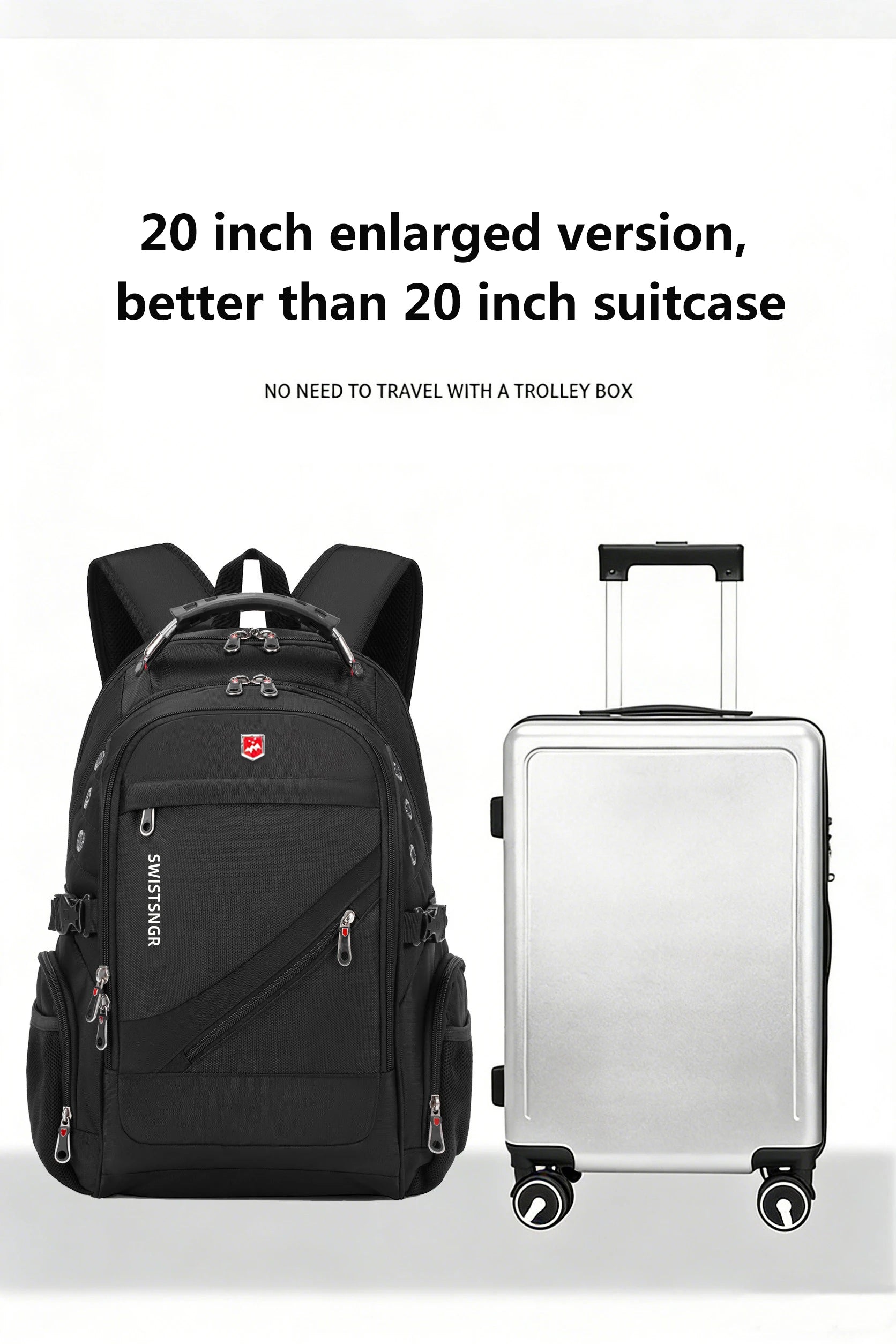 2026 Waterproof 17/20 Inch Laptop Backpack Men Airplane Travel Backpack Women Oxford Rucksack Male School Bag modern Mochila