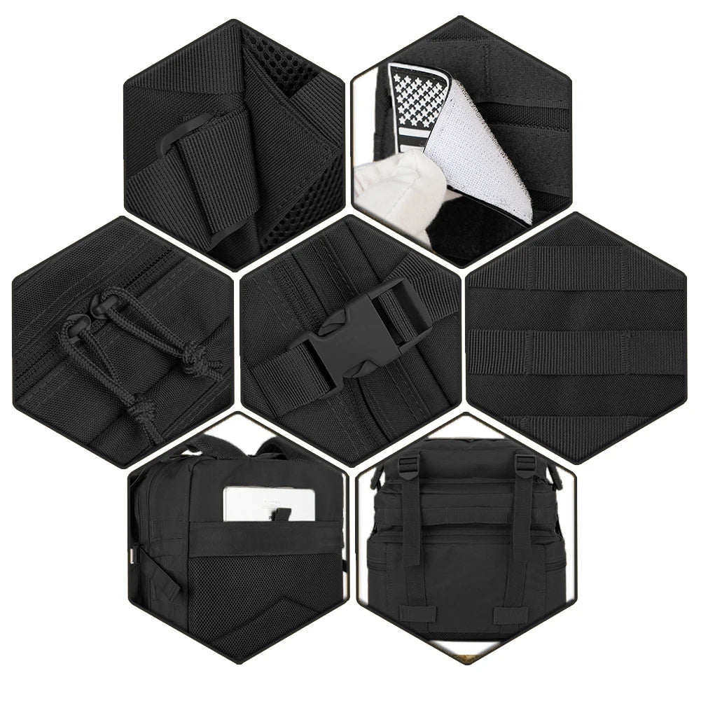 Tactical Backpacks Outdoor 45L Large Capacity Man 3 Days Molle Hking Bags For Outdoor Trekking Camping Backpack