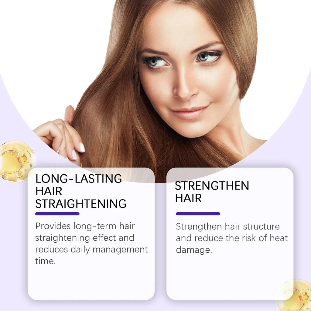 Protein Straightening Cream Smooth Hair Repair Frizz Curls Naturally Without Damaging Hair Nourishes Softens Hair Creating Silky
