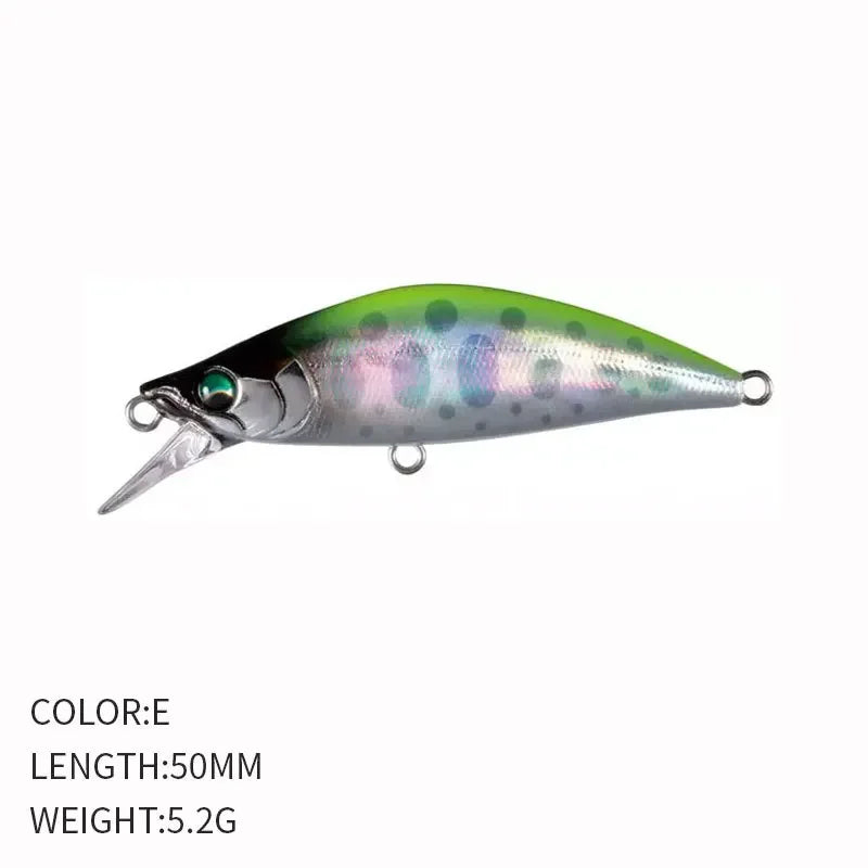 Minnow Hundimiento Diseño Japonés | 50mm 5.2g | Wobbling | Bass, Perca, Lucio y Trucha | Arroyo y Lago - Firu Total Sales