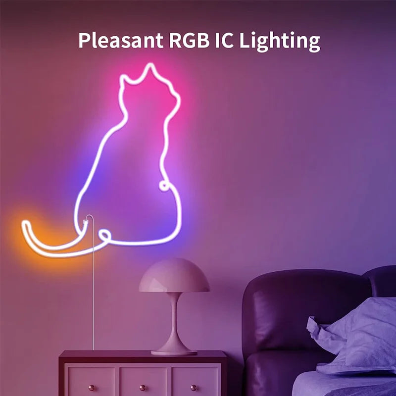 Tira Neon LED RGBIC Acosh Tuya | 5V 72LEDs/m | Silicona | Sincronización Musical | Dream Color | Habitación - Firu Total Sales