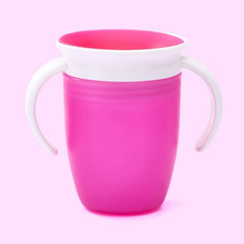 Vaso de Aprendizaje 360° con Doble Asa para Bebé | Tapa Flip | Antiderrame 🍼