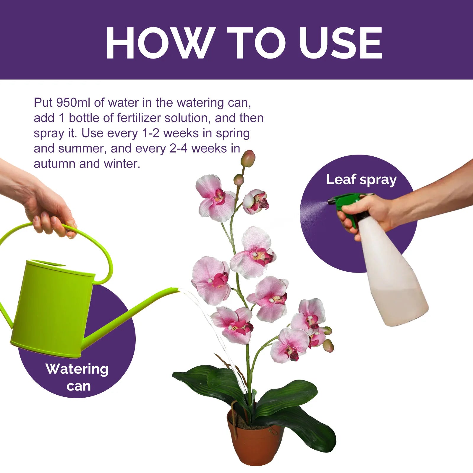 50ml Orchid Special Liquid Flower Fertilizer Hydroponic Garden Plant Nutrition Growth Supplement Compound Nutrients for Flowers