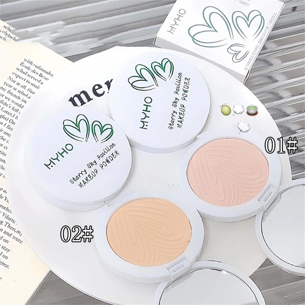 Oil Control Soft Focus Pressed Powder Matte Compact Lasting No Cakey Full Coverage Concealer Face Tightening Air Powder Makeup