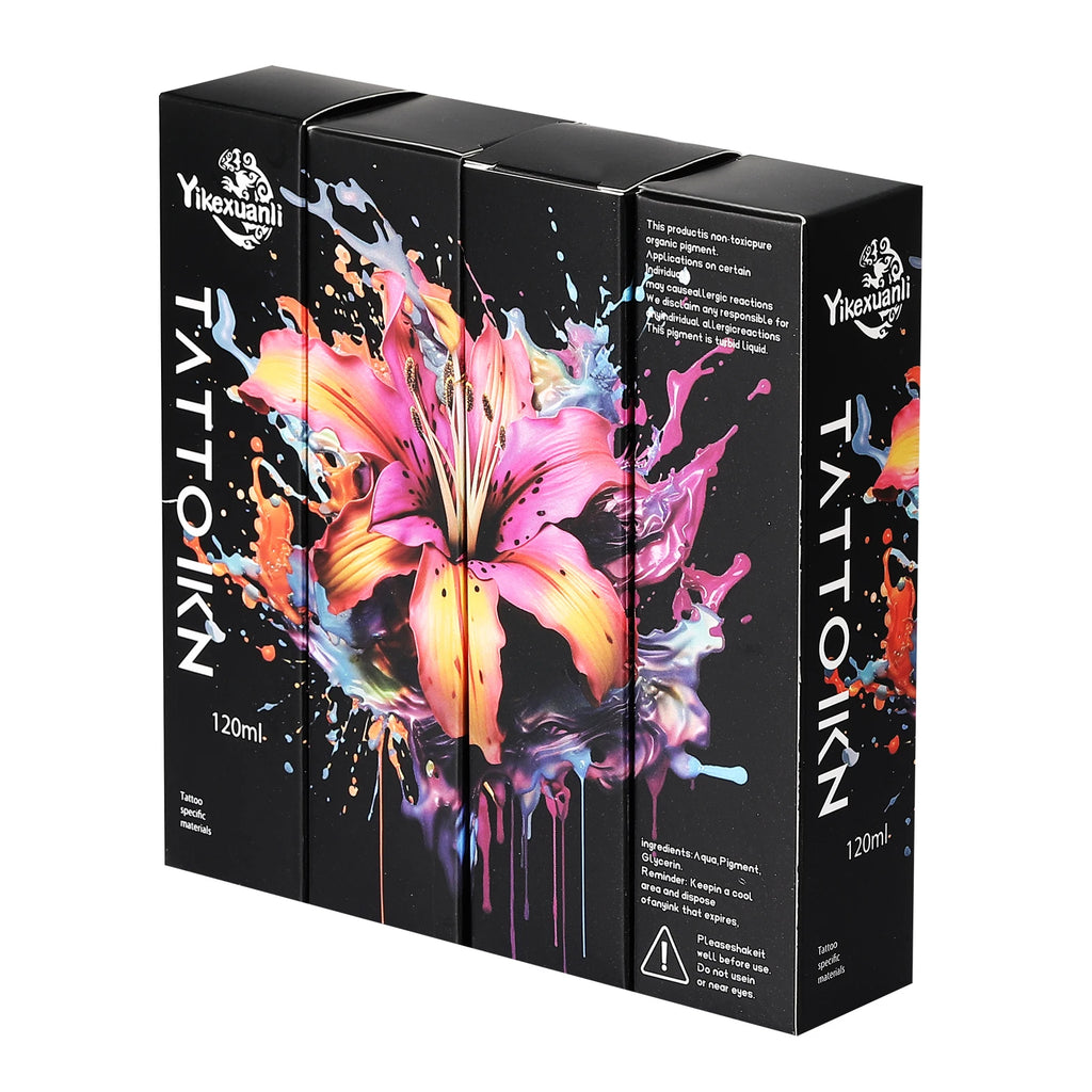 1 Bottle Of Premium Black Tattoo Ink | Cut Line Black/Super Black, Darkest, For Outlining, Shading And Blending, Long Lasting
