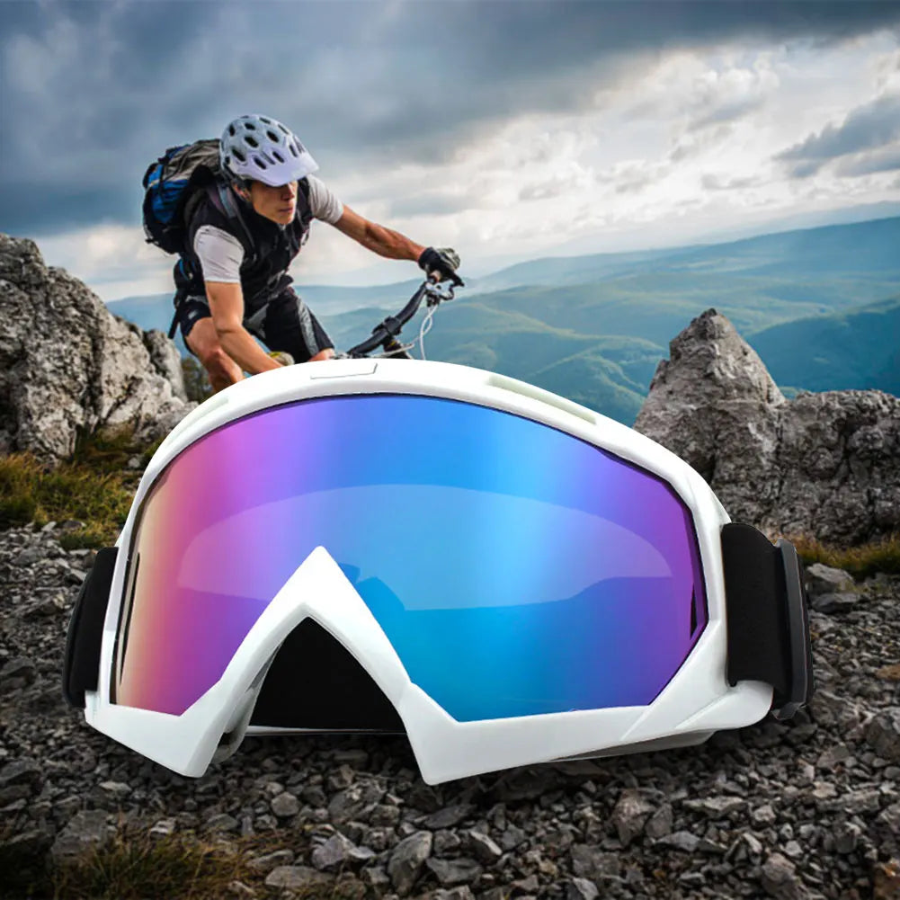 Motorcycle Glasses Windproof Snowboard Goggles Anti-Fog Protective Goggles UV Protection for Winter Outdoor Sport