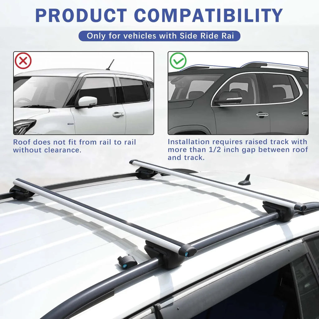 48" Car Roof Rack Cross Bar Cargo Luggage Carrier w/Lock For Hyundai Tucson 2022 - Firu Total Sales