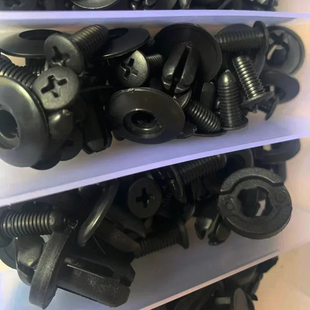 50/100pcs Auto Fastener Clip Kit Fender Rivet Clips Car Body Push Retainer Pin Rivet Bumper Door Trim Panel Retainer Car Clips