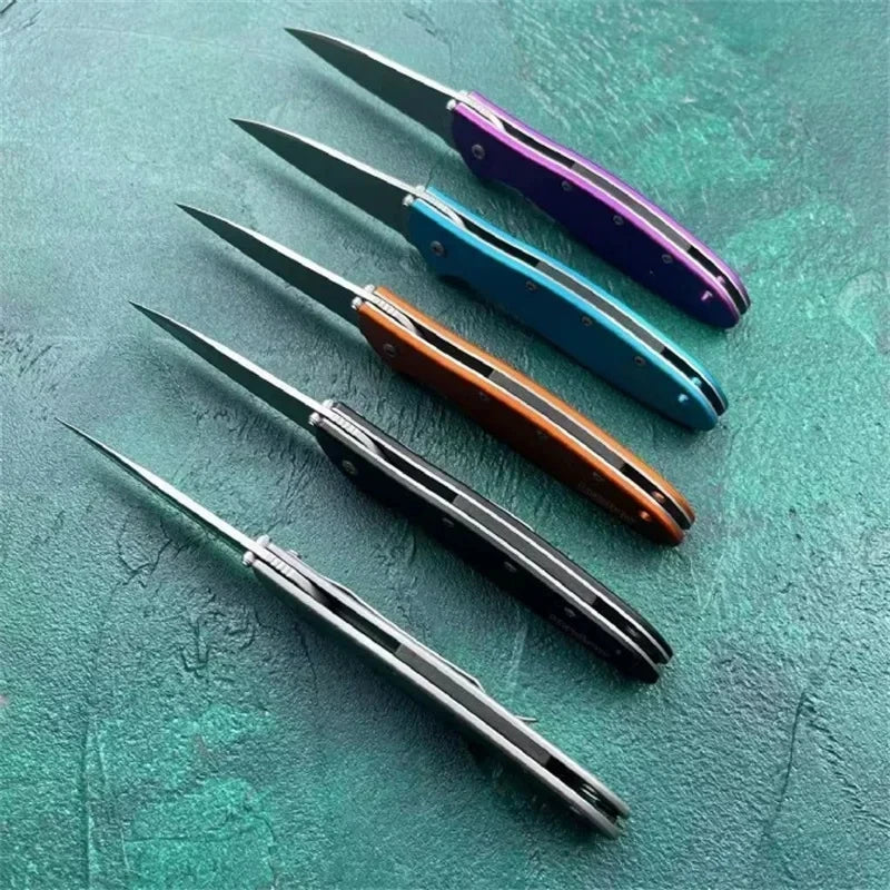 KS Leek 1660 Folding Knife Aluminum Handle Window Breaker Portable Fruit Knife Self-Defense Knife Outdoor Utility Cutting Knife