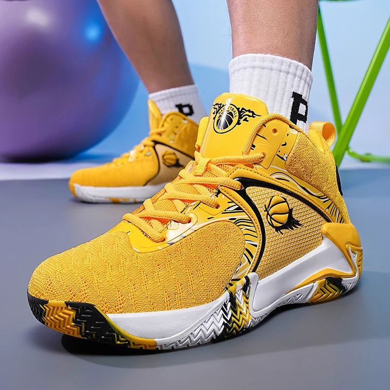 Men's Lightweight Basketball Shoes – Breathable, Anti-Slip, High-Top