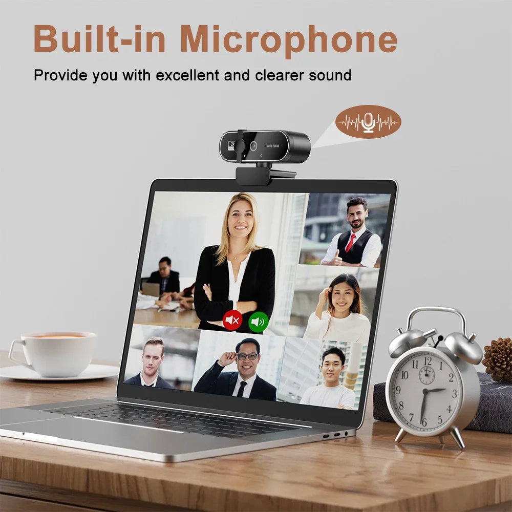 Webcam Lenovo 4K HD 1080P | Autoenfoque | Micrófono Integrado | 30fps | USB PC y Laptop - Firu Total Sales
