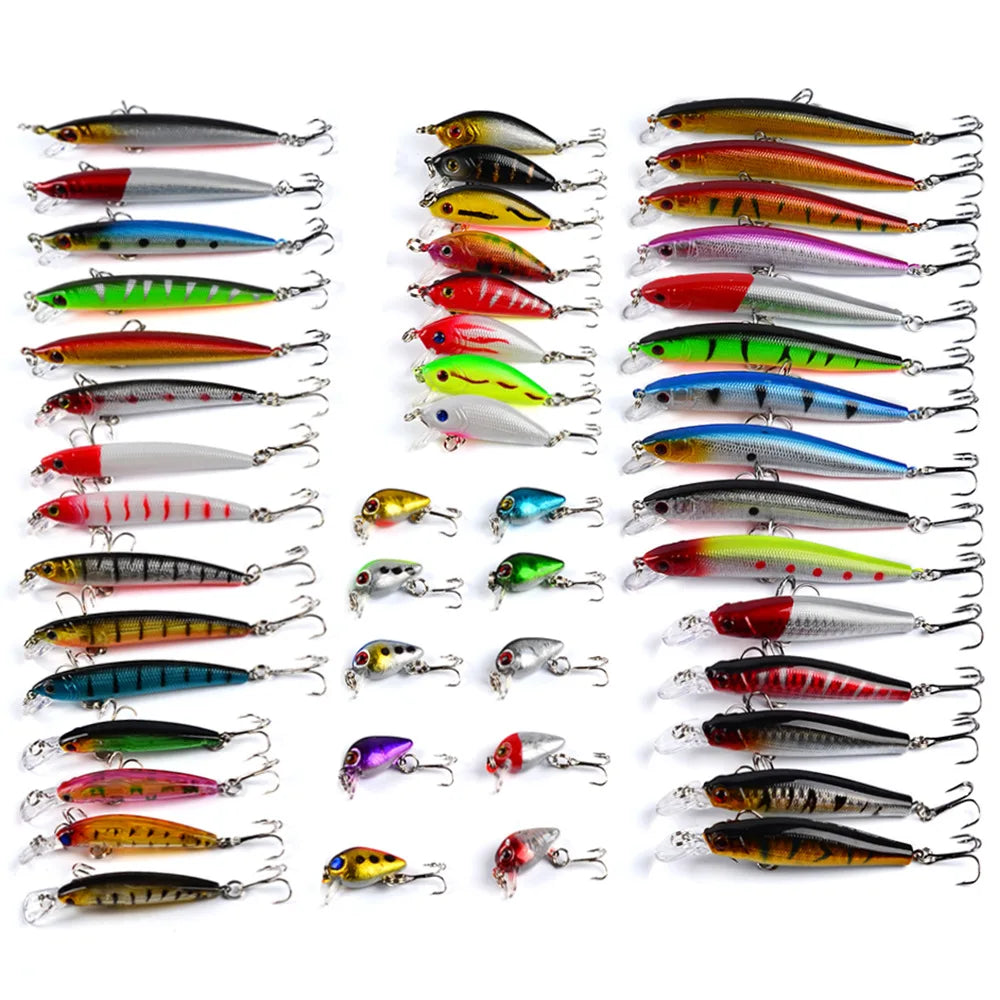 Set Múltiple Señuelos Ruia | Minnow Biónico | Crankbait Hundimiento | Bass | Wobbler con Anzuelos Triples - Firu Total Sales