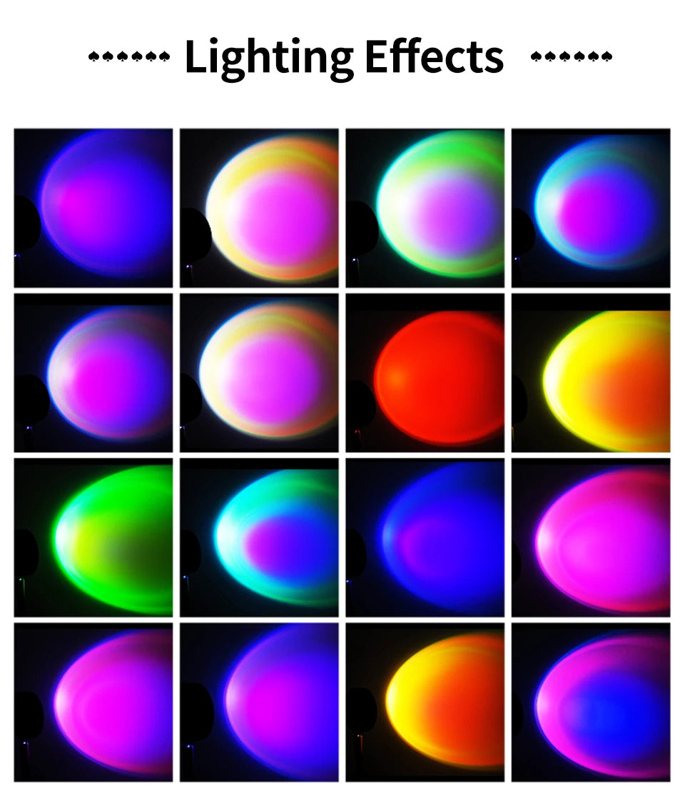 Tuya Smart Sunset Lamp USB Projector LED Night light with Remote Bluetooth App Control Atmosphere Mood Light for Photography