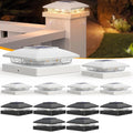 6PCS 4x4 Solar Post Cap Light - Solar Powered Warm White Fence Lights for Wooden/Vinyl Posts Outdoor Lighting for Garden & Porch