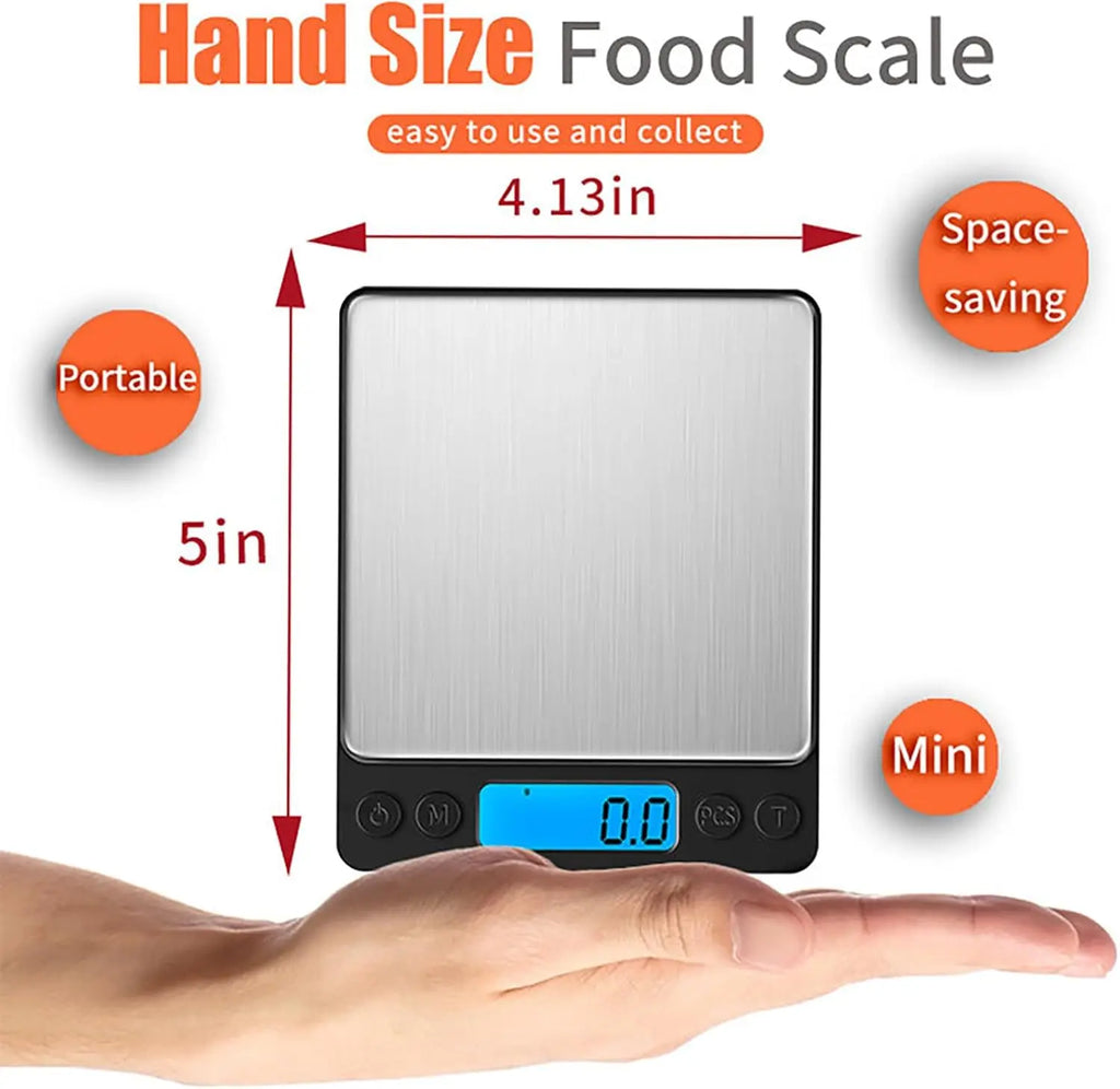 Digital Kitchen Scale 3000g/0.1g | Grams & Oz | Tare Function | Cooking Baking Jewelry
