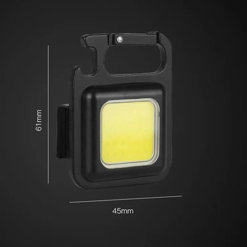 COB LED Mini Flashlight Super Bright Key Chain Light Outdoor Emergency Camping Flashlight Bag Accessories Key Ring Wholesale