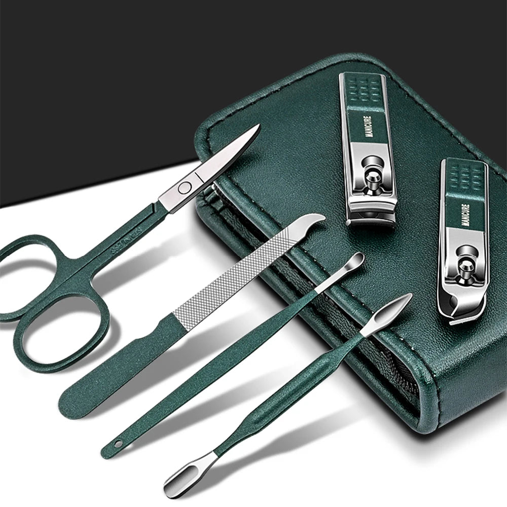 Set Manicure y Pedicure Portátil Ouriner 6-18pcs | Acero Inoxidable | Negro 💅 - Firu Total Sales