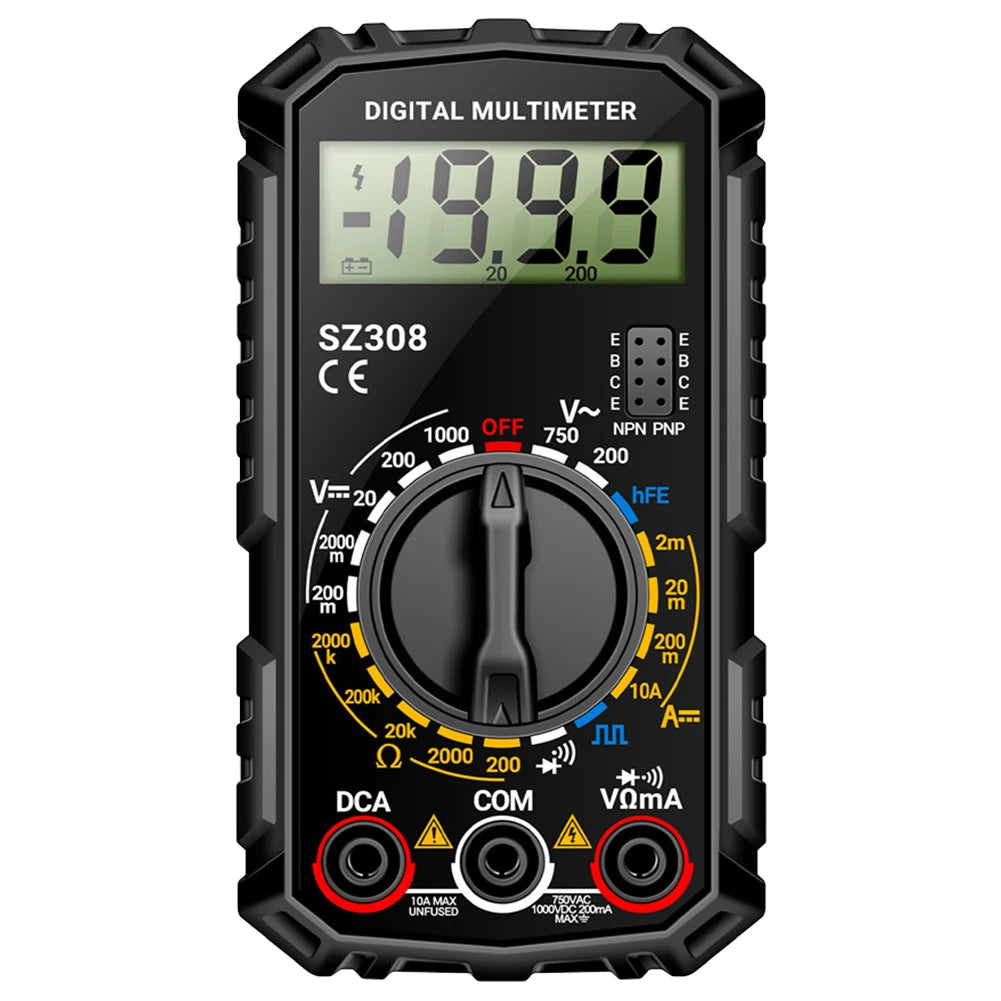 ANENG SZ308 Digital Multimeter AC/DC Current Meter Voltage Resistance Meter Electrician LCD Backlight Ohm Square Wave Test