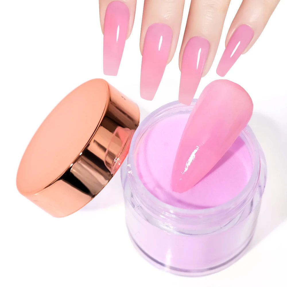 3Colors Acrylic Nail Powder Transparent/Pink/White Carving Crystal Polymer Powder Manicure Nail Polish Professional Accessories#