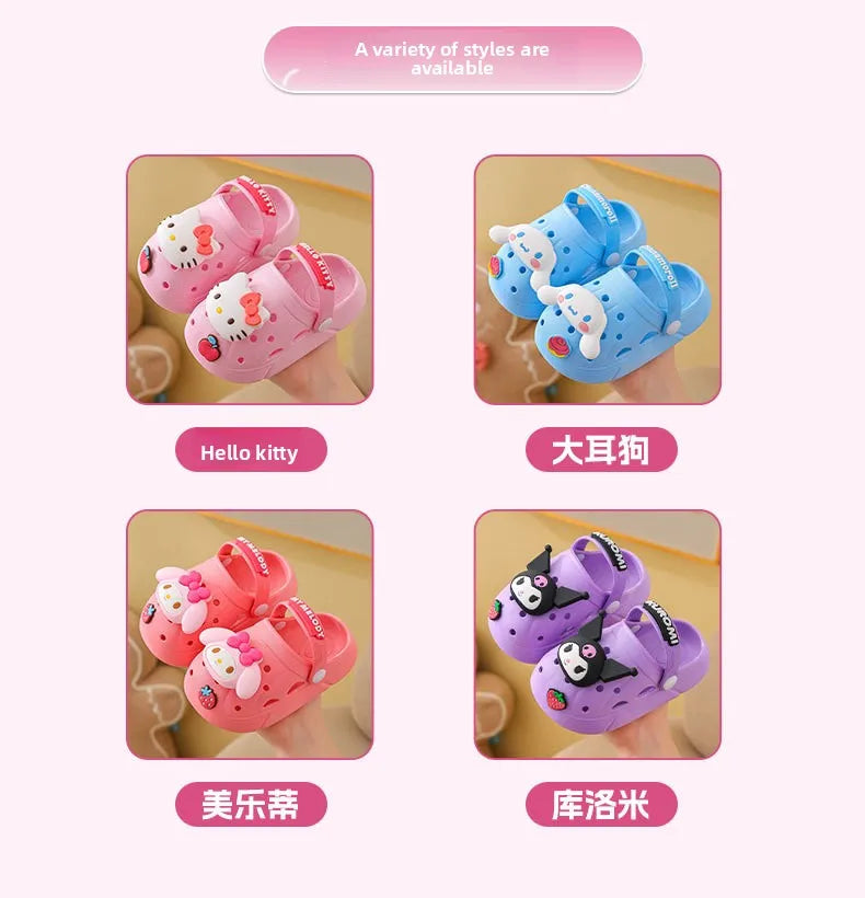 Pantuflas Sanrio Hello Kitty Kuromi para Niñas | Suaves Antideslizantes | Verano 🐱