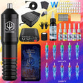 Tattoo Kit POSEIDON New Memory Tattoo Pen Kit For Permanent Makeup Tattoo Machine Wireless Tattoo Power Supply Tattoo Gun Kit