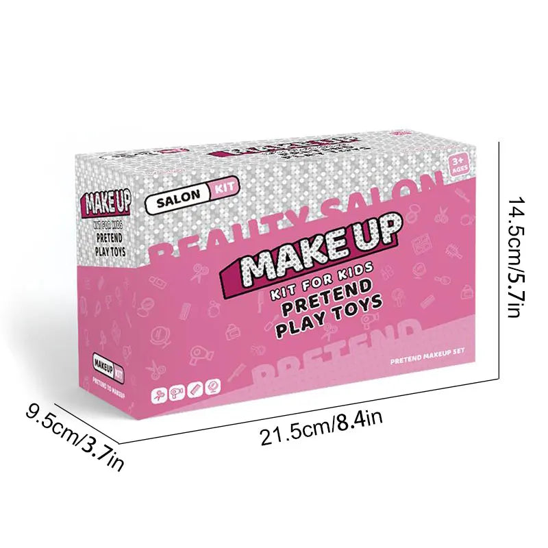 17pcs  Girls Beauty Salon Set, Pretend Play Hair Cutting Kit, Hairdresser Toy With Hair Dryer, Scissors, Barber Apron And Stylin