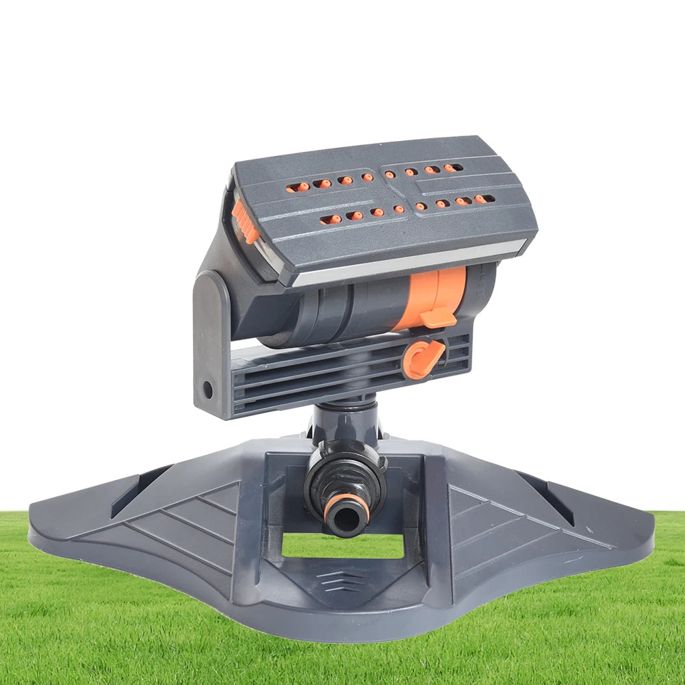 Mini Oscillating Sprinkler Adjustable Rotating Lawn Sprinkler 16 Holes Irrigation Watering System for Outdoor Yard Garden Grass