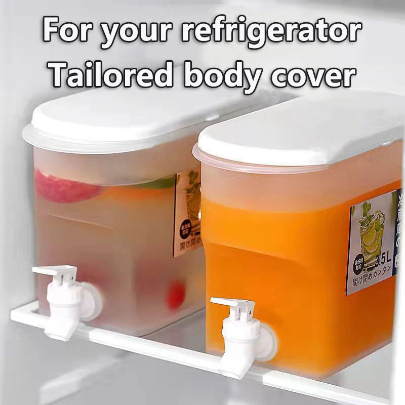 3.5L Beverage Dispenser Cold Juice Water Storage Bucket Outdoor Fridge Liquid Container