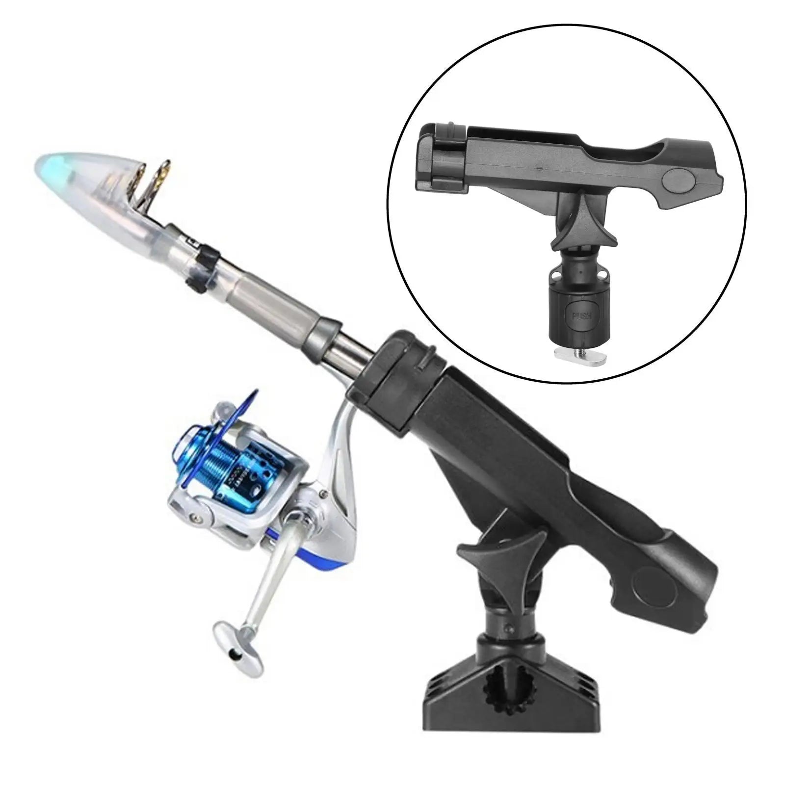 Swivel Boat Fishing Rod Holder Stand Durable Adjustable Rack for Kayak Fishing Rods and Paddle Board Use