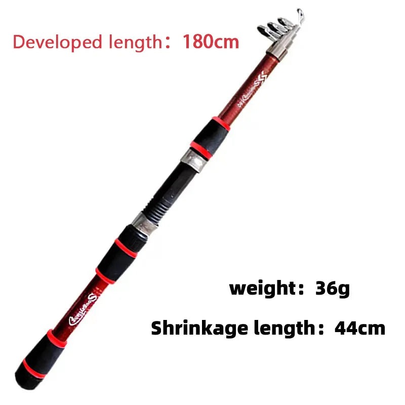 Complete Fishing Starter Kit | Telescopic Rod + Spinning Reel + Lures + Hooks | Ready to Fish
