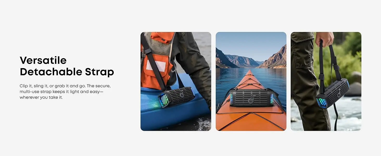 Soundcore Boom 3i by Anker, Compact Outdoor Speaker, IP68 Waterproof, Floating Playback, Saltwater-Resistant  (Refurbished)