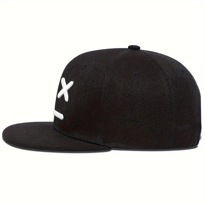Unisex XX Smiling Face Embroidery Hip-hop Hats Spring Autumn Outdoor Adjustable Casual Baseball Caps Sunscreen Hat - Firu Total Sales