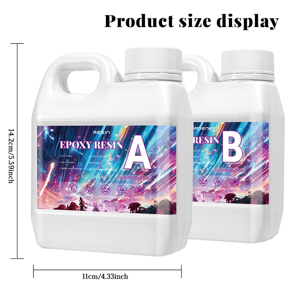 Resina Epoxi Autonivelante 500ML | Sin Burbujas | Mesas de Río y Joyería DIY ✨