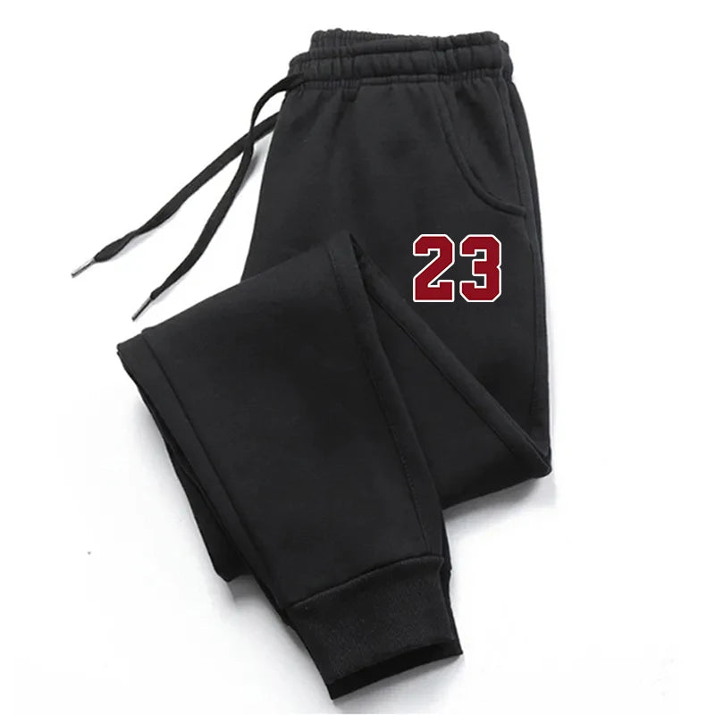 Men's Luxury Print Fleece Sweatpants Warm Jogging Pants Multiple PacksMale Outdoor Trousers Straight Trouse New Autumn Winter - Firu Total Sales