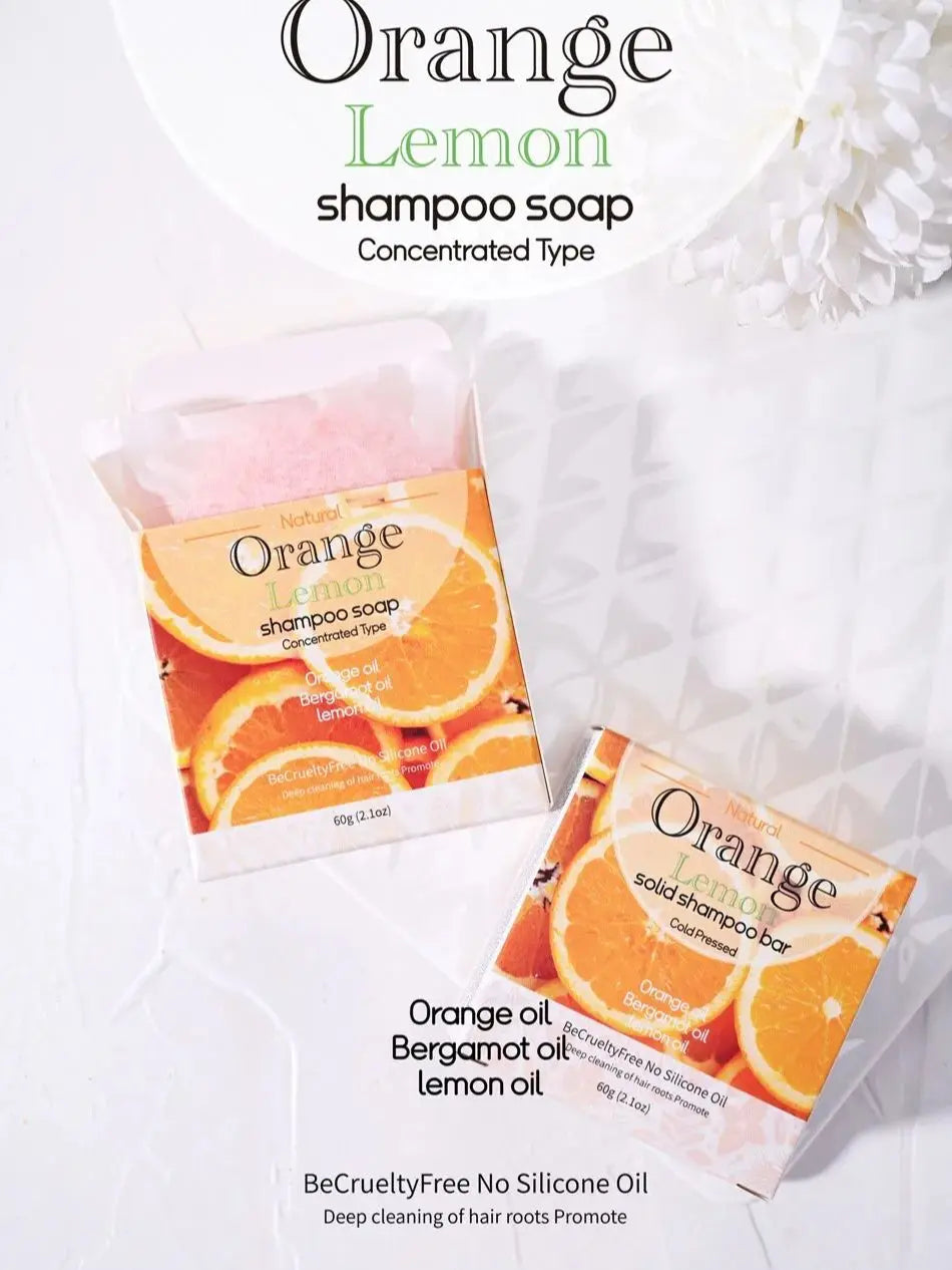 60g Natural XF Organic Sweet Orange Extract Shampoo Bar Moisturizing Strong Cleaning Solid Shampoo
