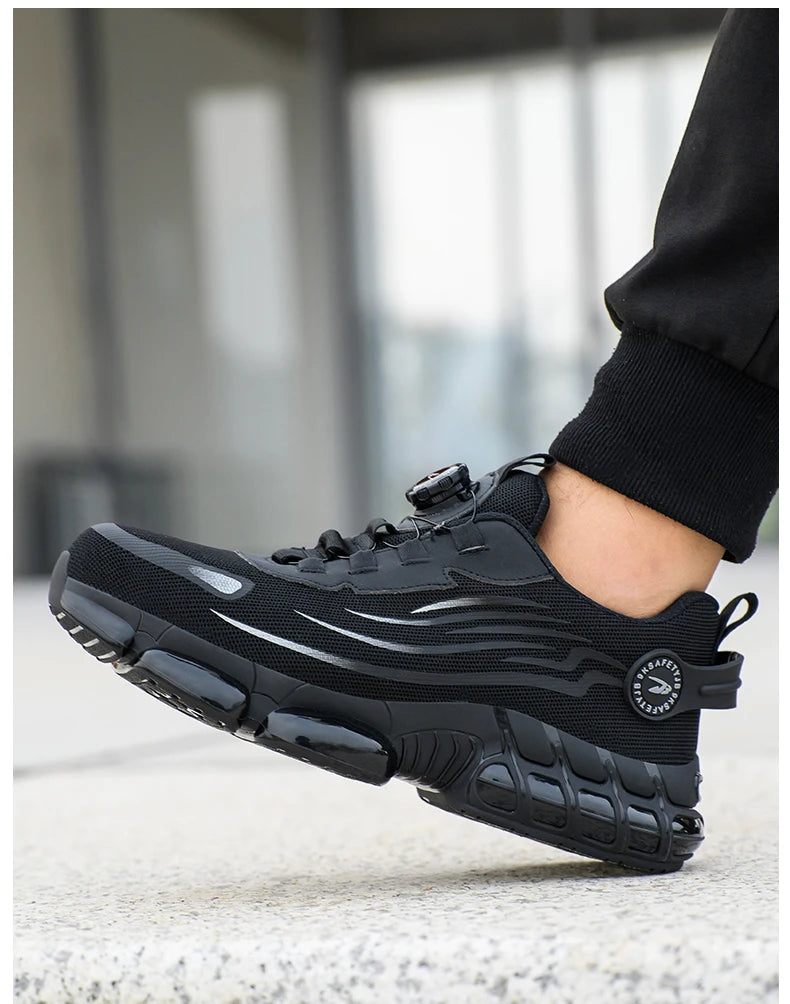 Zapatos de Seguridad Transpirables | Sin Cordones | Suela Blanda | Antipinchazos | Antiaplastad