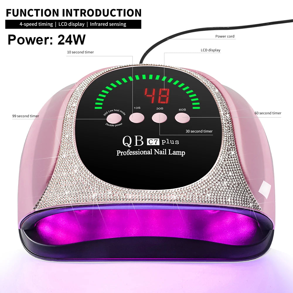Lámpara UV/LED Profesional 57 LEDs Secado Rápido | Pantalla LCD | Manicure y Gel Acrílico - Firu Total Sales