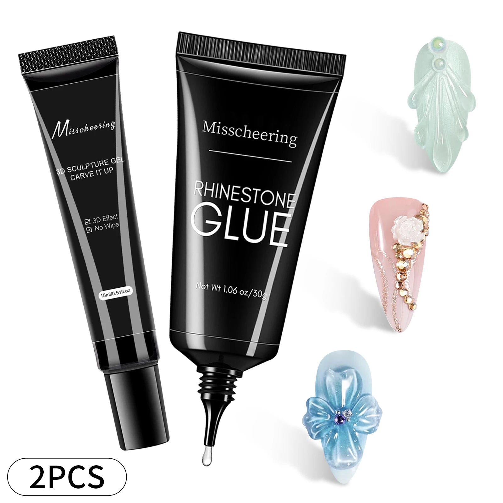 Set 5pcs Gel 3D para Uñas | Escultura DIY | Diseños Impermeables 💅 - Firu Total Sales