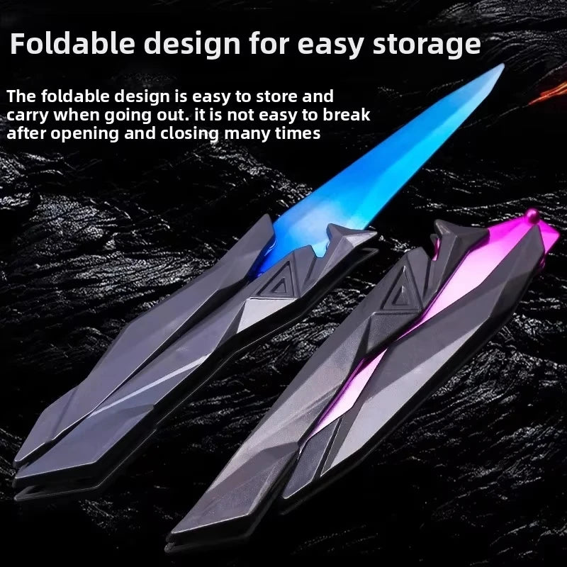 Plastic Valorant Singularity Butterfly Knife Toy Foldable Gaming Replica Model Perfect Gift for Boys and Game Enthusiasts
