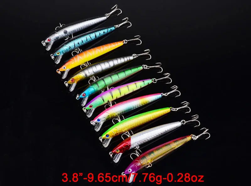 Set Múltiple Señuelos Ruia | Minnow Biónico | Crankbait Hundimiento | Bass | Wobbler con Anzuelos Triples - Firu Total Sales