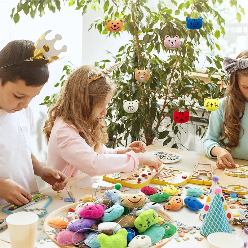 10/20/50Pcs Mini Animal Plush Toys Set Cute Small Animal Stuffed Toy Keychain for Party Favors for Goody Bag Easter Egg Stuffers