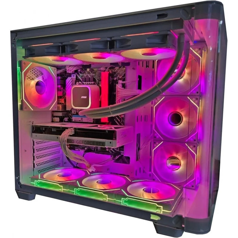 Gaming PC  core i9 E5-2650 CPU , RTX 3050, B760 DS3H, 8G/16GB RAM , 256G SSD, 5 Fans RGB Case (I5 i7 cpu))