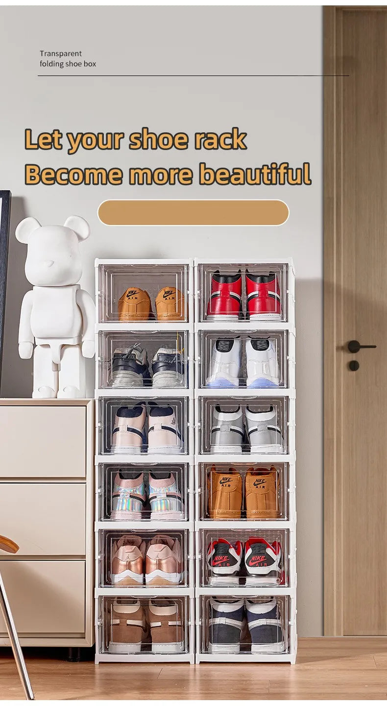 Cajas Apilables para Zapatos 6 Niveles | Transparentes | Organizador Antipolvo
