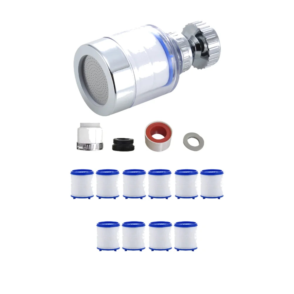 Kitchen Faucet Water Filter Pressurized Sink Filter Water Purifier 360° Tap Splash Proof Faucet Aerator Extender for Bathroom