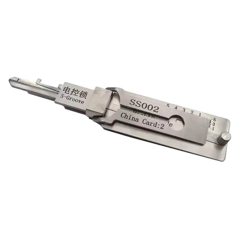 【AD】2-in-1 Stainless Steel Key Decoder Portable Precision Hook And Pickup Hand Tool O-ring Pickup Kit Lock Decoder Repair Tools