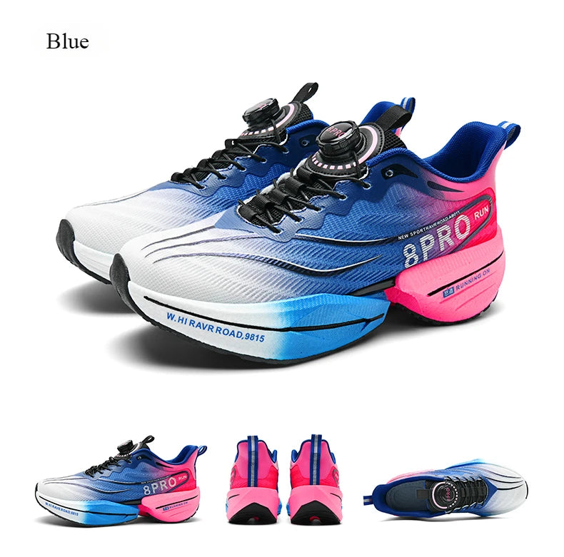 Tenis Running Maratón Placa de Carbono | Transpirable | Malla Ligera | Hombre y Mujer | Antideslizante